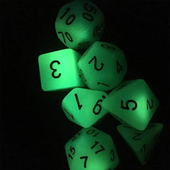 Glow in the Dark Polyhedral Dice Set