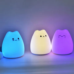 Silicone Cat Touch Sensor LED Night Light