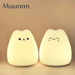 Silicone Cat Touch Sensor LED Night Light